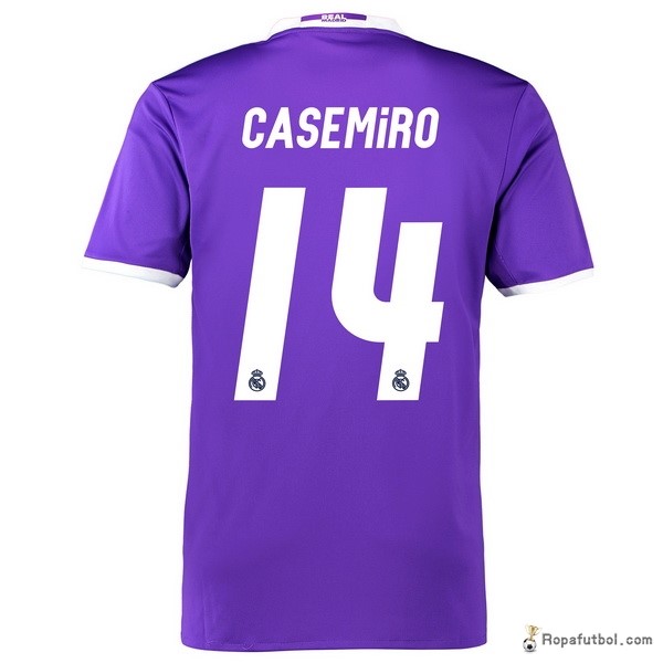 Camiseta Real Madrid Replica Primera Replica Segunda Ropa Casamiro 2016/17 Purpura